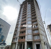 Ход строительства дома Литер 21 в ЖК Фонтаны -