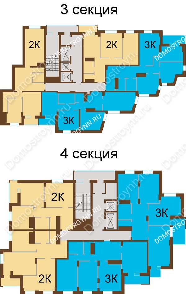 Планировка 2 этажа в доме № 7, корп. 6 в ЖК Подкова на Панина
