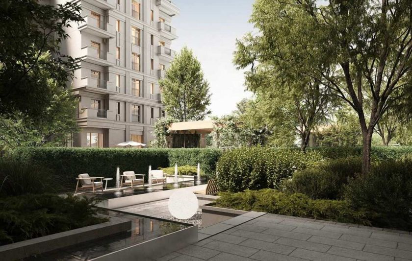 Двор-сад в ЖК «Дом-резиденция Собрание». Источник: ГК «Альянс»