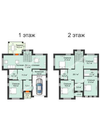 6 комнатный коттедж 271 м² - КП Ясная Поляна