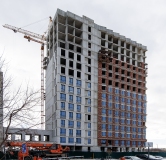 Ход строительства дома № 9, корпус 1 (ГП-1) в ЖК Остров-сад -