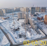 Ход строительства дома 12в в Микрорайон Нанжуль-Солнечный -