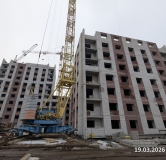 Ход строительства дома № 57, 2 этап, секция 3,4,5 в ЖК Перемена -