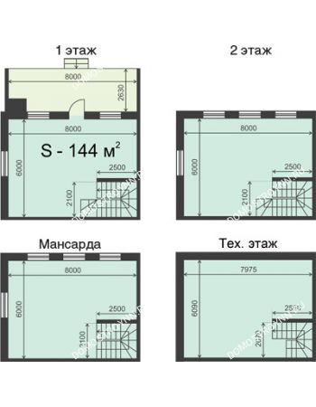 7 комнатная квартира 144 м² в КП Бавария club, дом № 557 (144 м2)