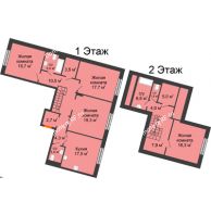 4 комнатная квартира 145,7 м² в Архитектурный Ансамбль Вознесенский, дом Дом Собенникова - планировка