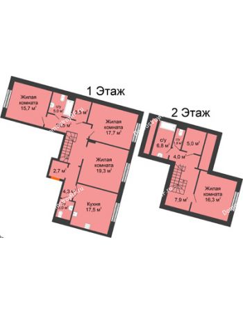 4 комнатная квартира 145,7 м² в Архитектурный Ансамбль Вознесенский, дом Собенникова