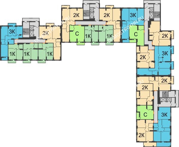 ЖК Орбита - планировка 12 этажа