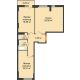 2 комнатная квартира 78,08 м², ЖК Орбита - планировка