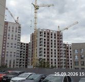 Ход строительства дома № 57, 1 этап, секция 1,2 в ЖК Перемена -