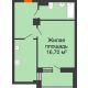 1 комнатная квартира 40,93 м² в ЖК Сокол Градъ, дом Литер 1 - планировка