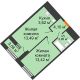 1 комнатная квартира 40,23 м² в ЖК Дом на Набережной, дом № 1 - планировка