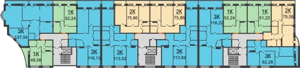 ЖК Волна - планировка 4 этажа