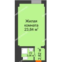 Апартаменты-студия 29,72 м², Апартаменты Бирюза в Гордеевке - планировка