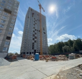 Ход строительства дома 1 в ЖК Разум в Академическом -