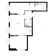 2 комнатная квартира 59,9 м² в ЖК Савин парк, дом корпус 10 - планировка