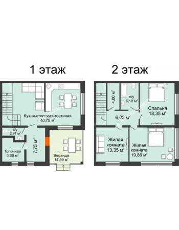 3 комнатная квартира 140 м² в КП Ясная Поляна, дом "Ванкувер" 140 м²
